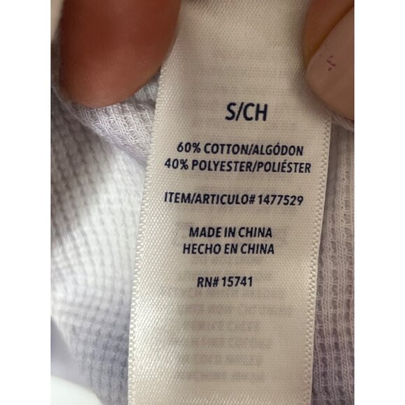 Splendid Tie-Dye Lilac & White Long Sleeve Waffle Knit Sweatshirt Cotton Blend S - Picture 3 of 8